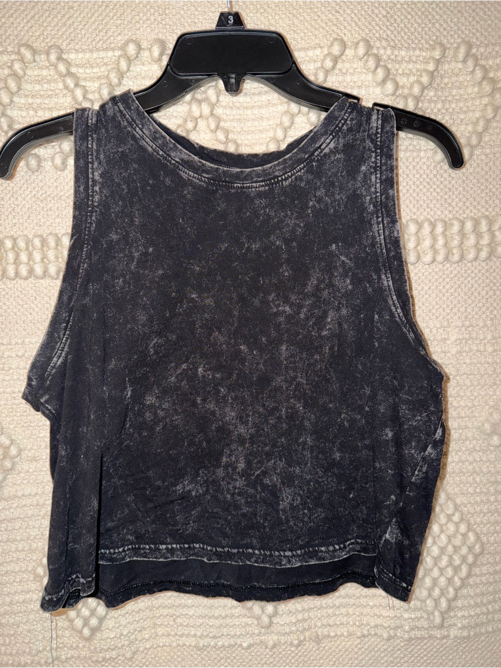 Washed Black Cropped Tank Top